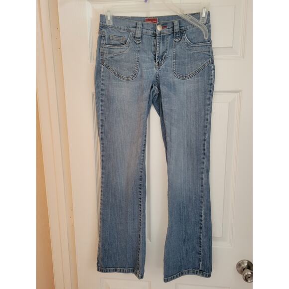 Tommy Jeans Premium Denim Red Label Size 7 Flared Leg Medium Wash - Picture 9 of 10